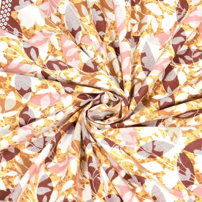 Rangix Cotton Bedsheet (Yellow,Rust) - 240 TC media 6