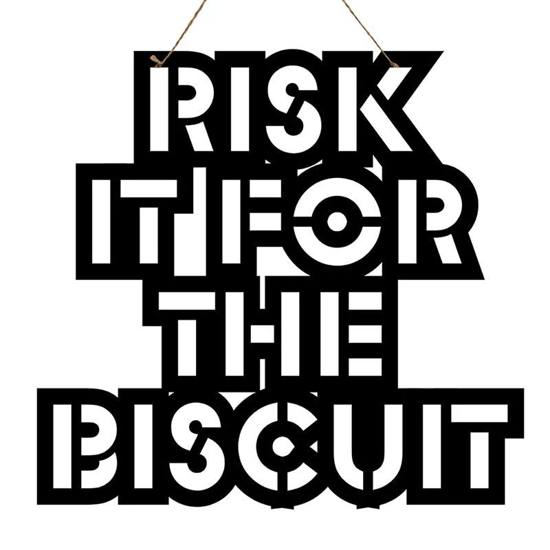 Risk It For Biscuit Mild Steel Wall Accent media 3