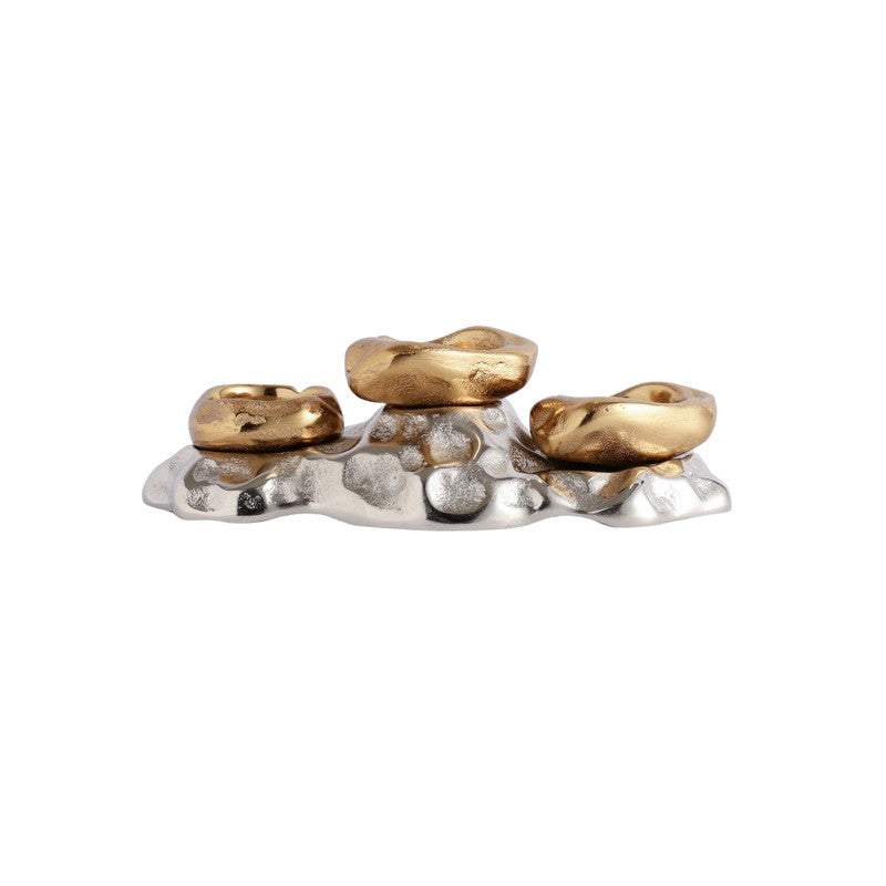 Regal Lotus Candle Holder - Gold media 5