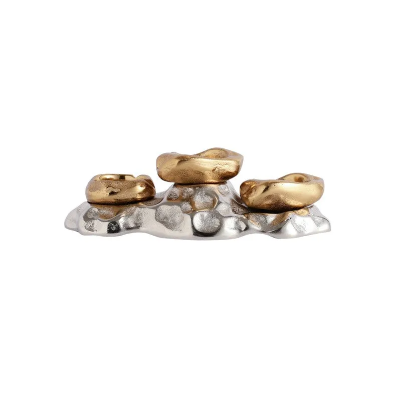 Regal Lotus Candle Holder - Gold media 5