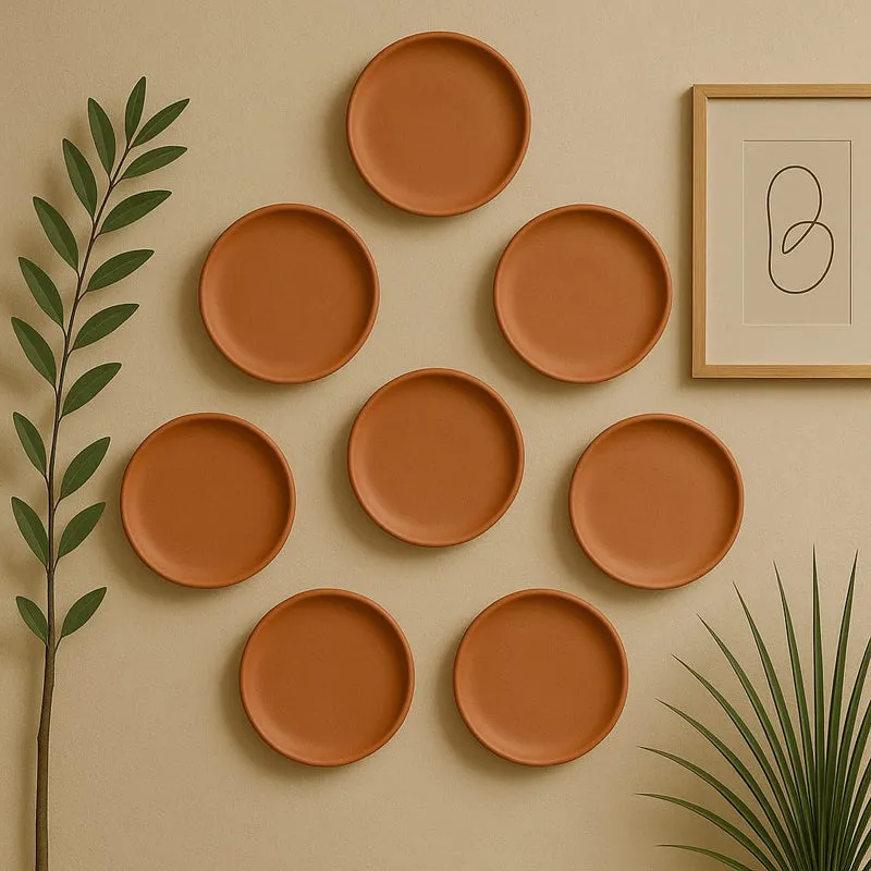 Terrya Handcrafted Terracotta Wall Plate - Set Of Eight media 1