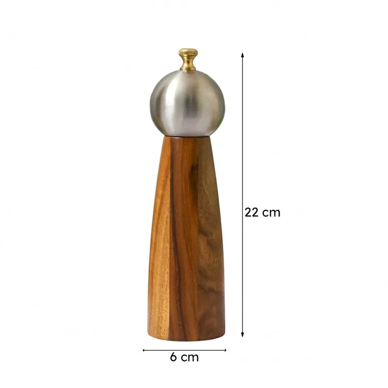 Zestora Acacia Wood Salt & Pepper Bottles media 7