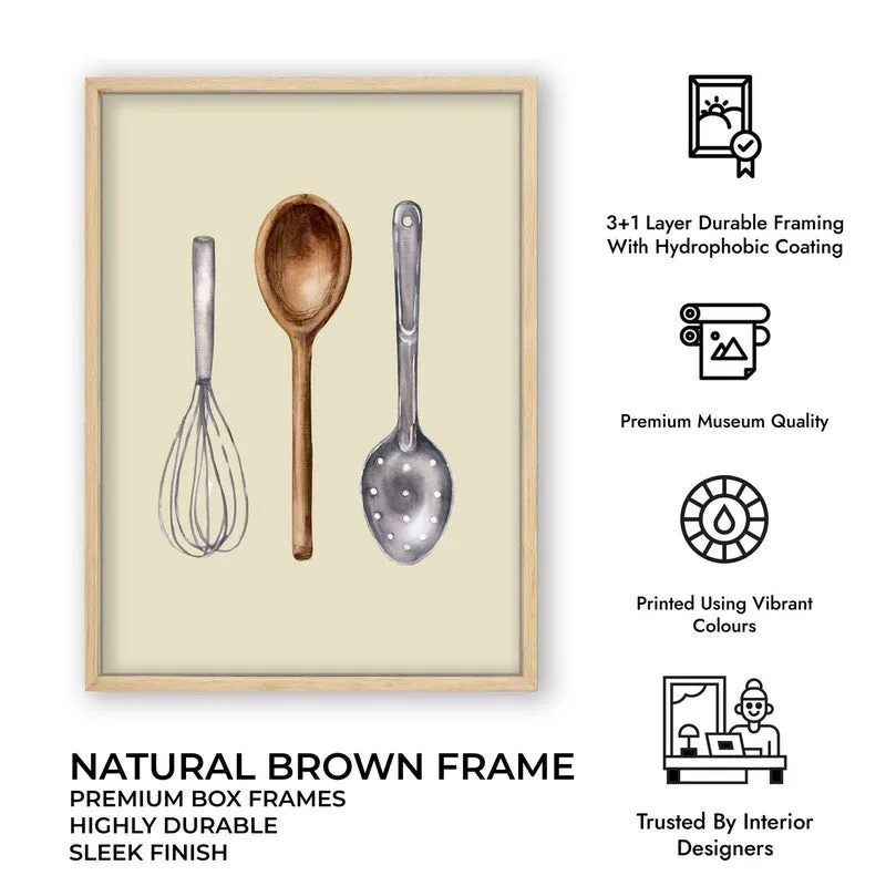 Whisk&Tools Archival Canvas Wall Art - Brown media 12
