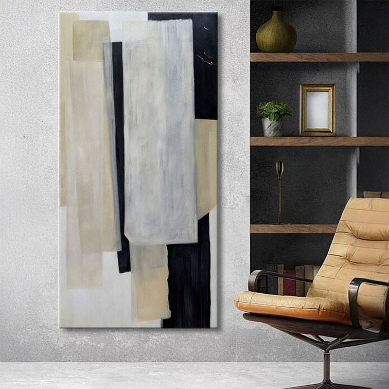 Geometric Blockage Abstract Wall Painting