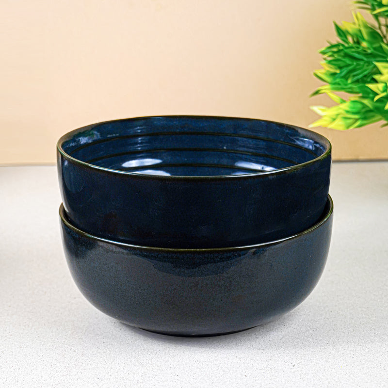 Indigo Ripple Ceramic Dinner Set - 20 Piece Set media 3