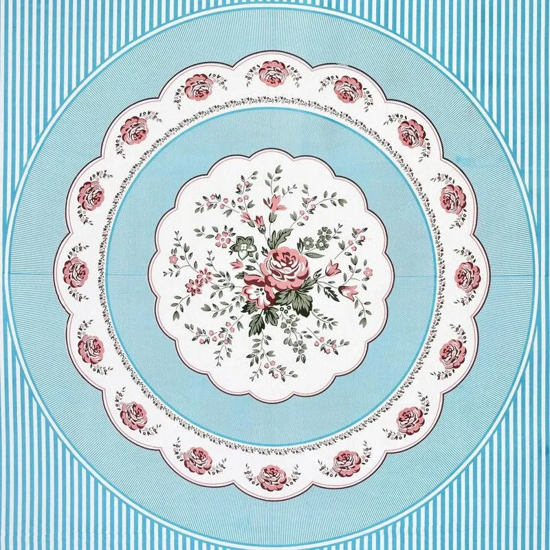 Magnus Floral Cotton Bedsheet (Blue) - 180 TC media 4
