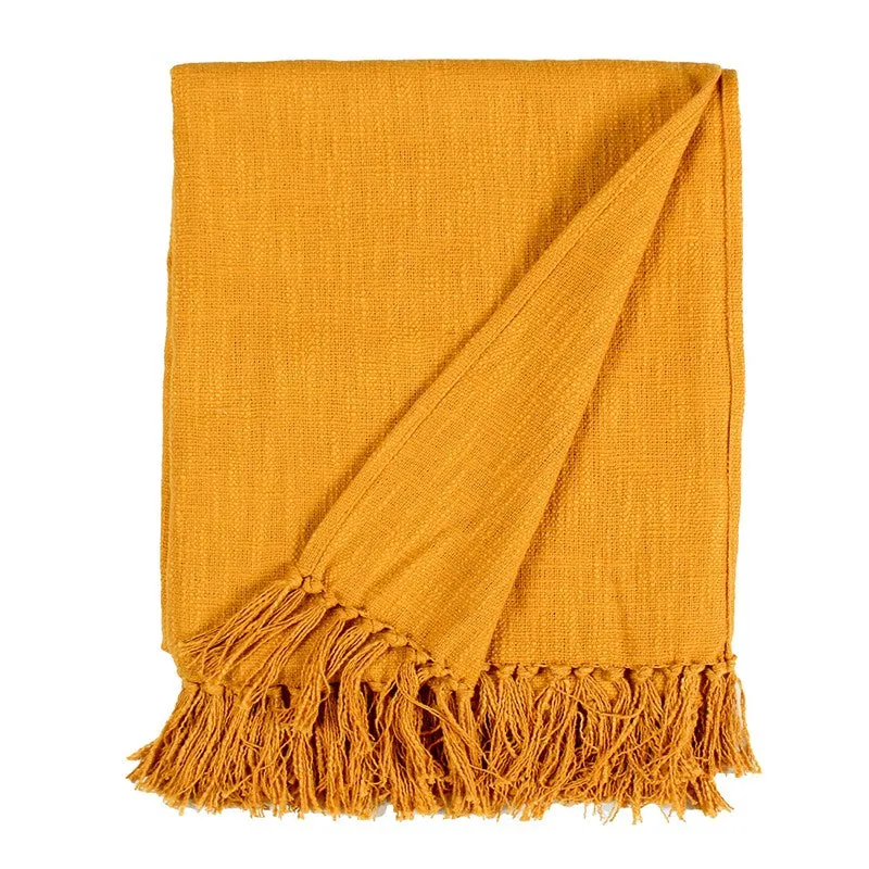 Lightweight Decorative Throw Yellow media 5