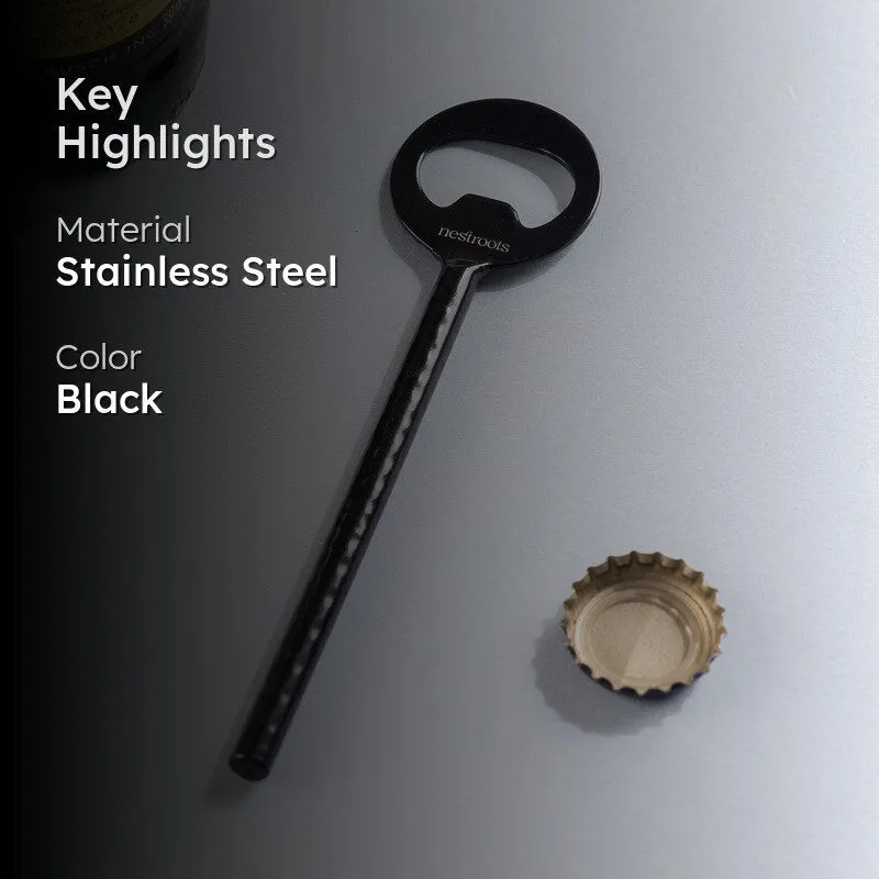 The Smooth Pop Stainless Steel Bottle Opener - Black media 2