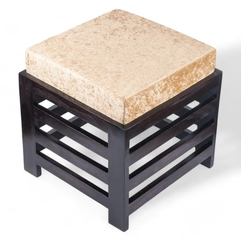 Vavex Sheesham Wooden Bench with Stool (Beige) - Two Piece Set media 3