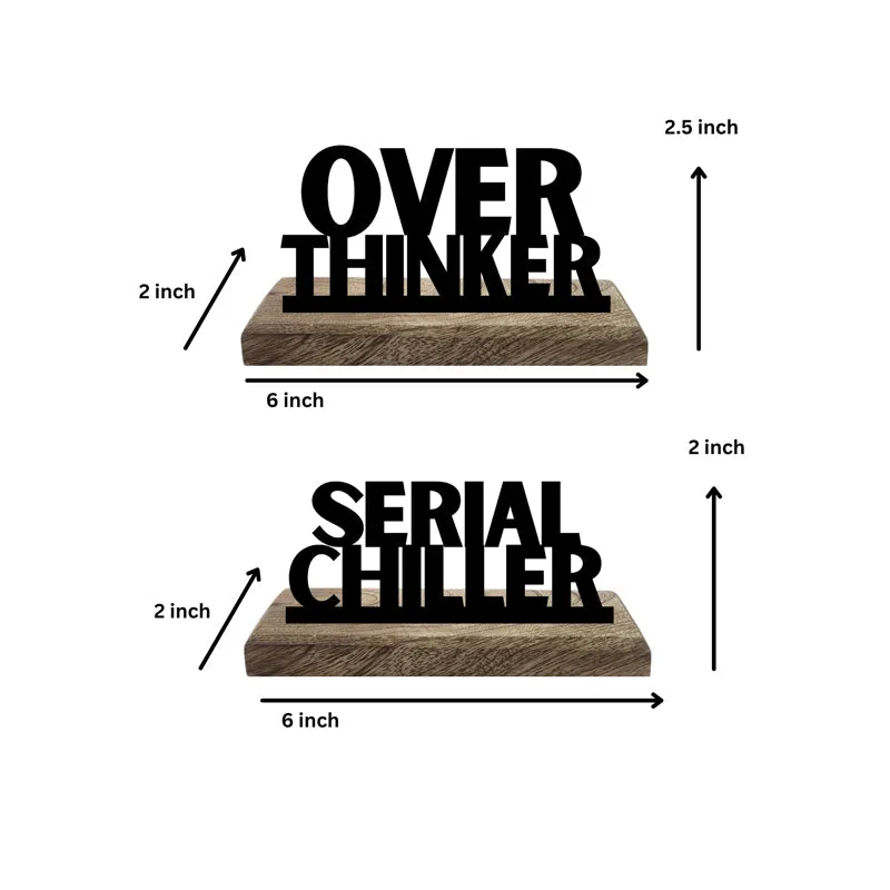 Serial Chiller Typography Showpiece - Set Of Two media 5