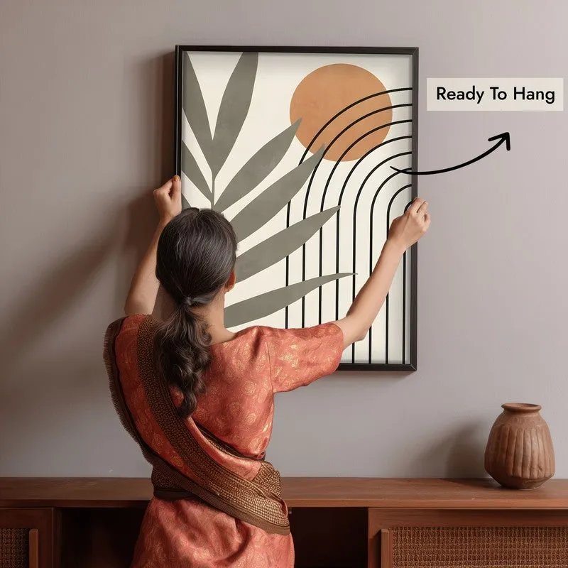 Desert Botanica Canvas Wall Painting With Black Frame media 6