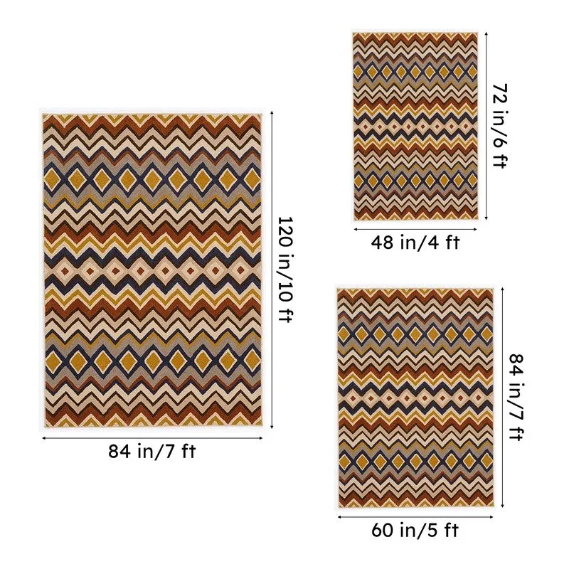Shelob Hand Tufted Geometric Wool & Nylon Carpet - Rust Brown media 14
