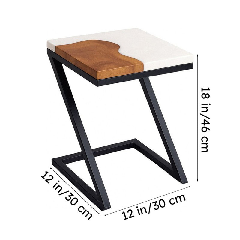 Nirvo Rustic Teak Wood Side Table media 7