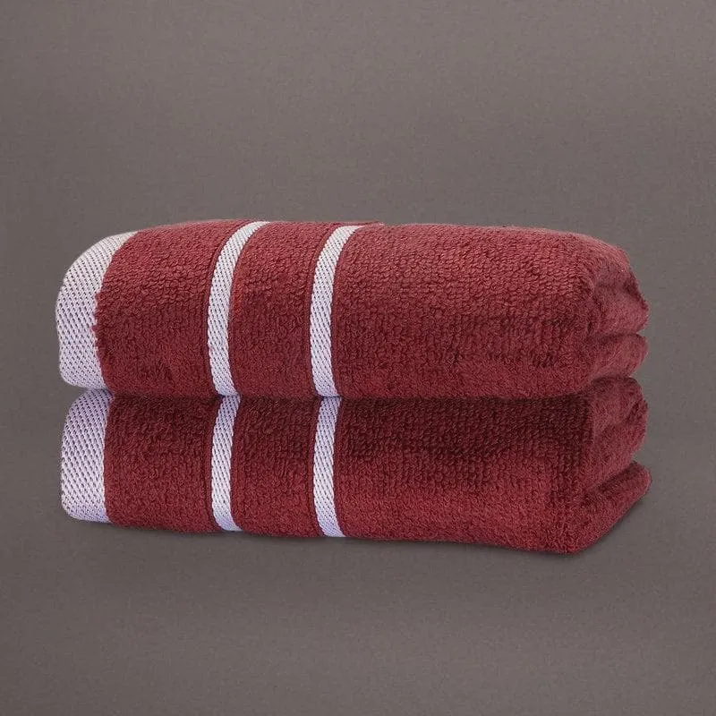 Red Oh-so-soft Hand Towel - Set of Two media 3