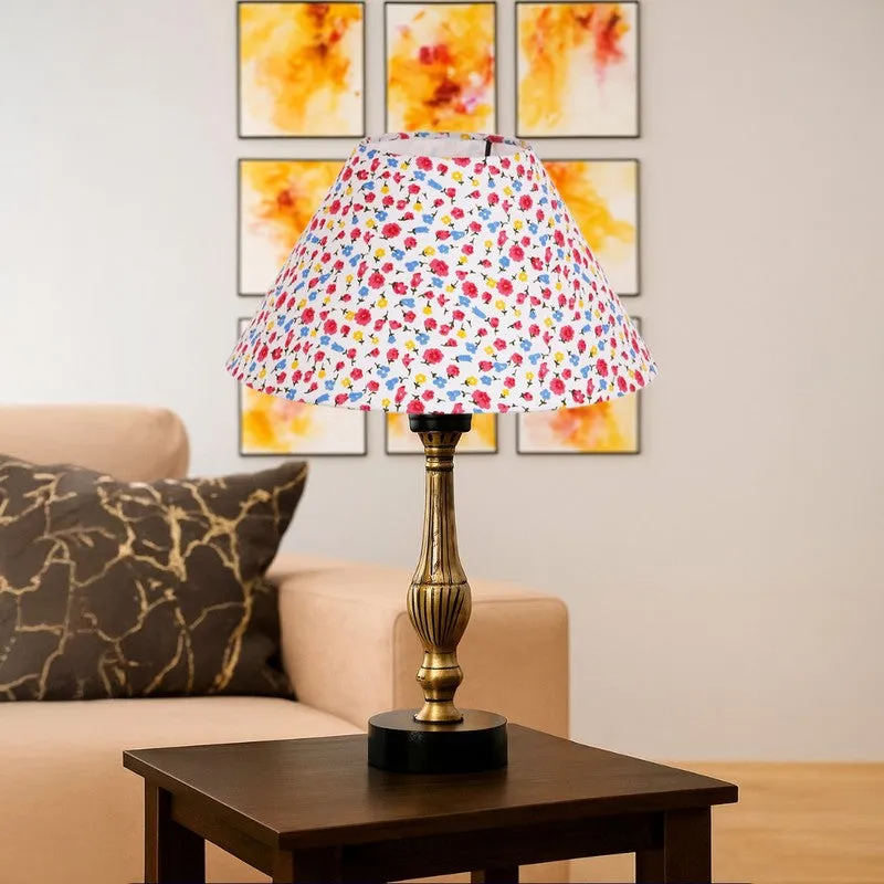 Aurelo Miro Floral Wooden Table Lamp - Multicolor media 4
