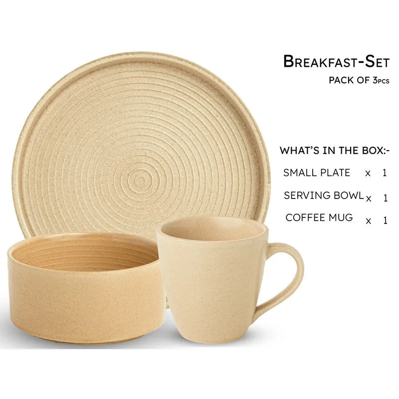 Sandstone Brew Ceramic Tea Set (Brown) - Three Piece Set media 5