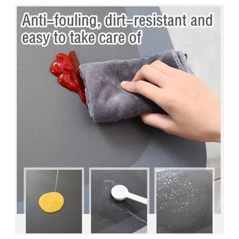 Contemporary Grey Anti (Skid Foam Kitchen Floor Mats) - Set Of Two media 5