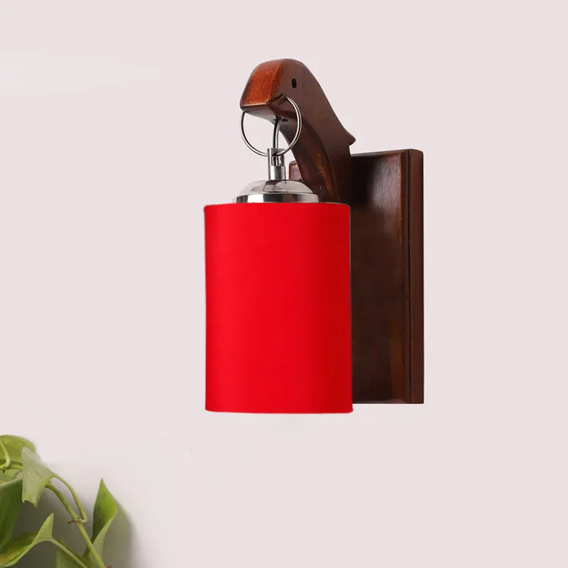 Estrella Wooden Wall Lamp - Red media 3