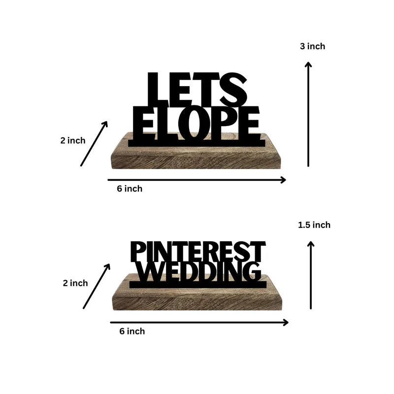 Pinterest Wedding Typography Showpiece - Set Of Two media 5