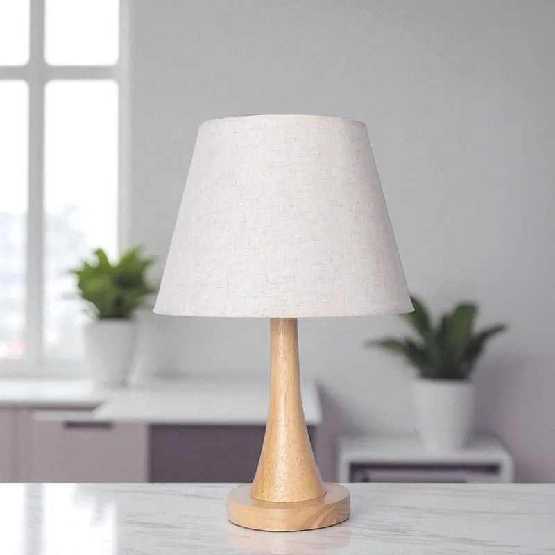 AarviDecor Islington Designer Cotton Table Lamp - White media 6