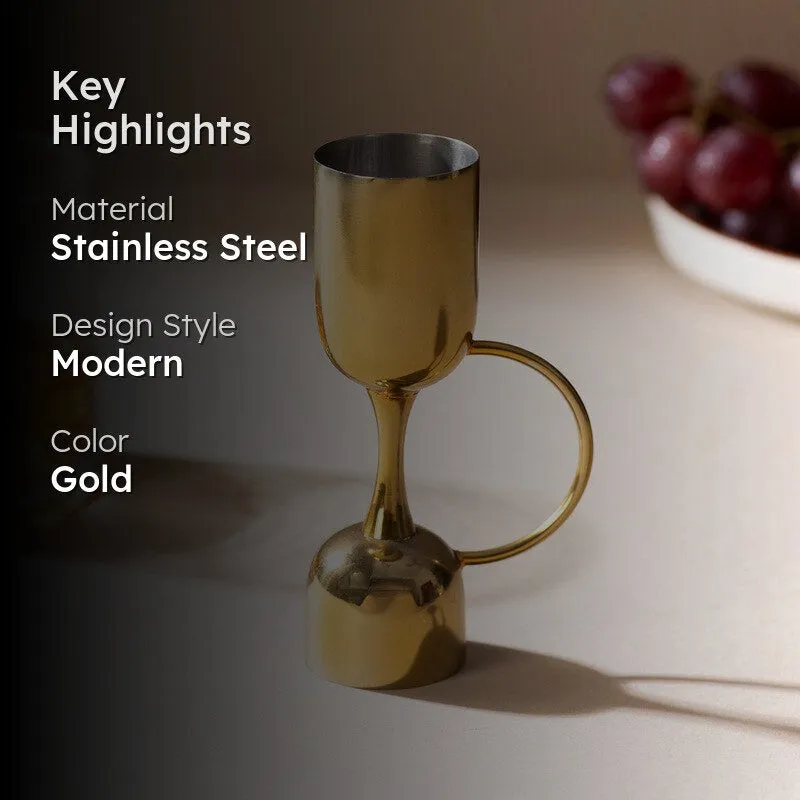 The Fine Measure Stainless Steel Jigger (Gold) - 30 ML/60 ML media 2