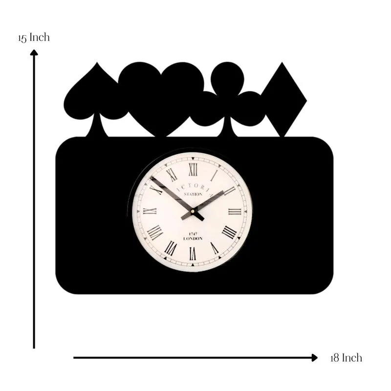 Casino Steel Analog Wall Clock - Black media 7