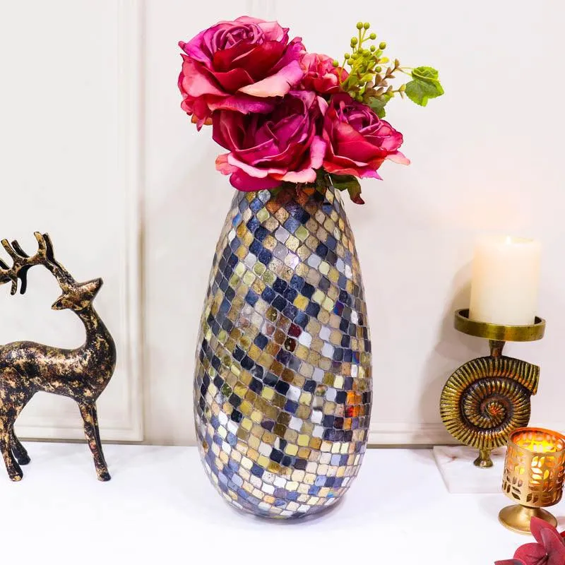 Arminta Multicolored Mosaic Vase media 3