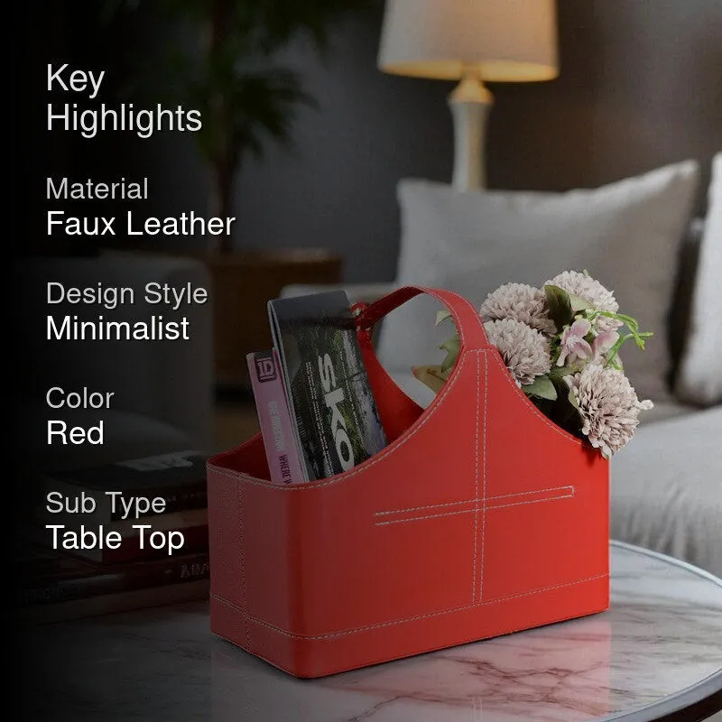 AarviDecor CarryLux Faux Leather Magazine Holder media 2