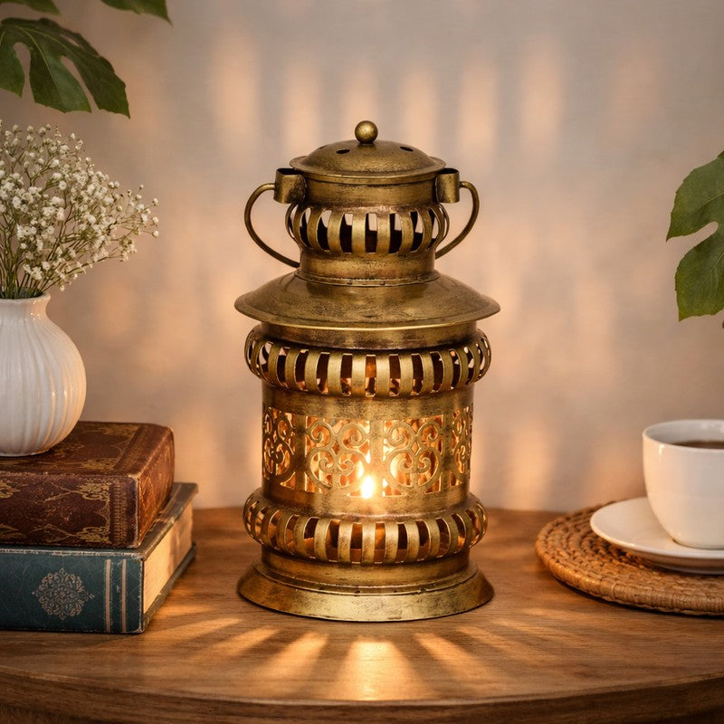 Hanging Lantern Glow Iron Tealight Candle Holder