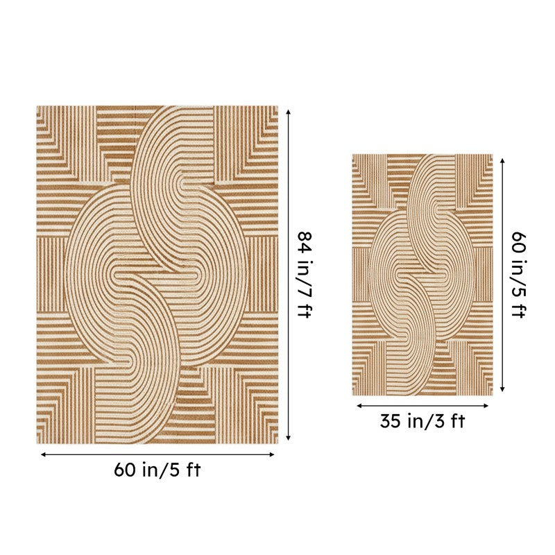 Icaria Non-Anti Skid Nylon Nylon Dhurries - Beige media 9