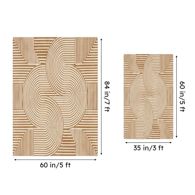 Icaria Non-Anti Skid Nylon Nylon Dhurries - Beige media 9