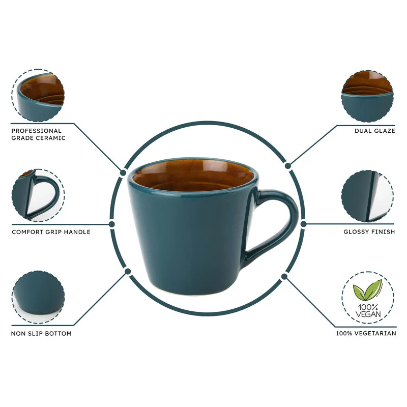 Karvaa Ceramic Tea Cup (175 mL Each)/Multicolor)- Set of Four media 6