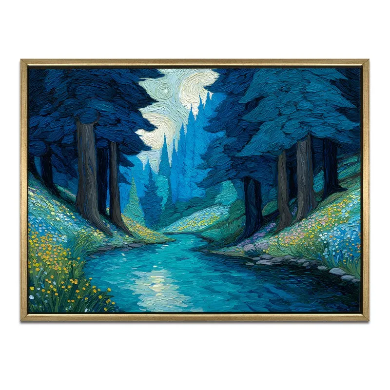 Twilight Pines Canvas Wall Painting With Frame media 3