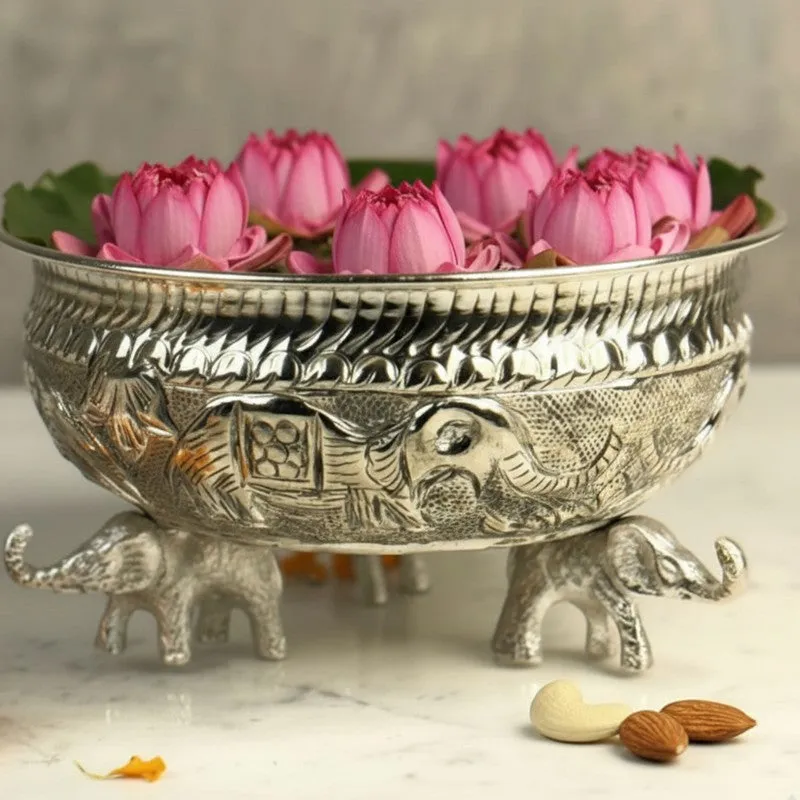 Maharaja Elephant Metal Urli media 4