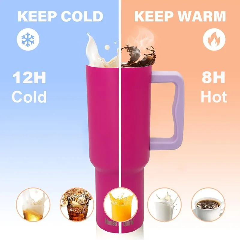 Sipsation Stainless Steel Tumbler (1200 ML) - Pink media 5