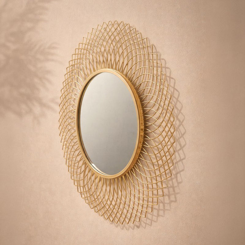 Meher Gold Wall Mirror media 4