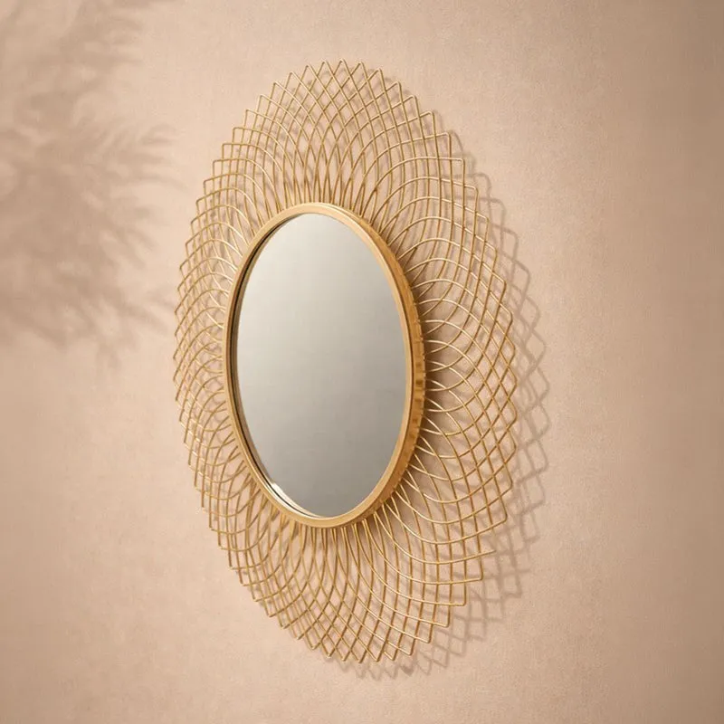 Meher Gold Wall Mirror media 4