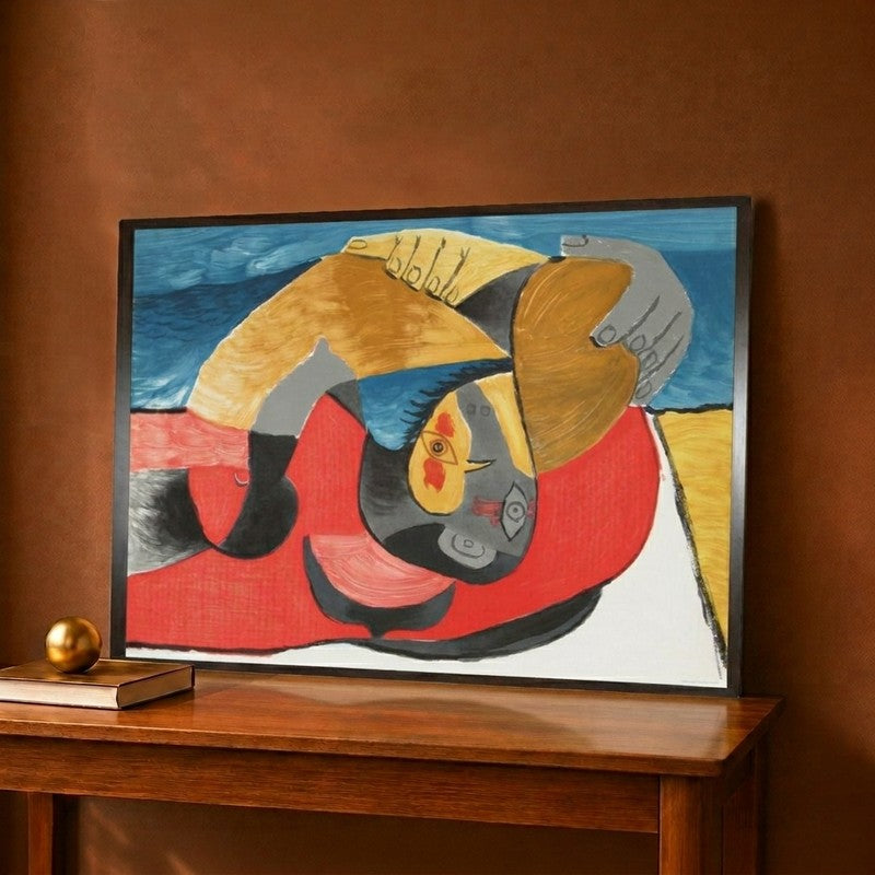 Femme Couchee Canvas Wall Painting - 29 x 22 Inches