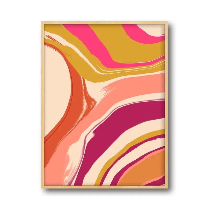 Sunshine Serenade Archival Canvas Wall Art - Natural Brown Frame media 5