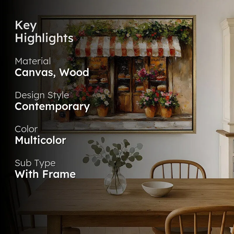 Floral Window Canvas Wall Painting With Frame media 2