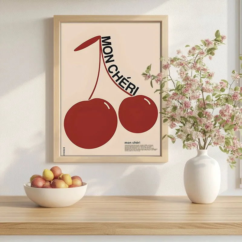 Mon Cheri Archival Canvas Wall Art - Brown media 1