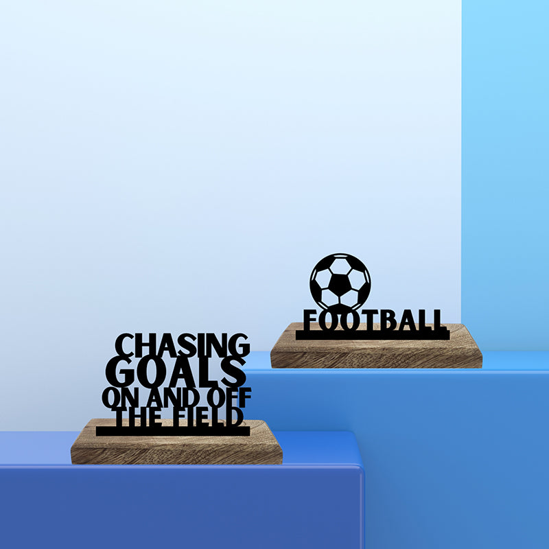 Goals & Football Showpiece - Set Of Two
