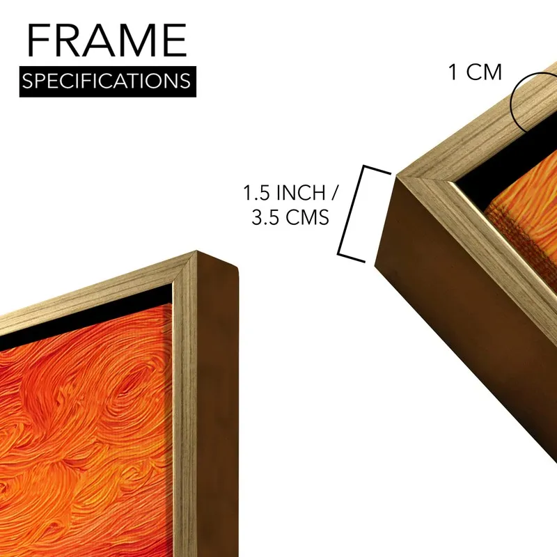 Floral Inferno Canvas Wall Painting With Frame media 8