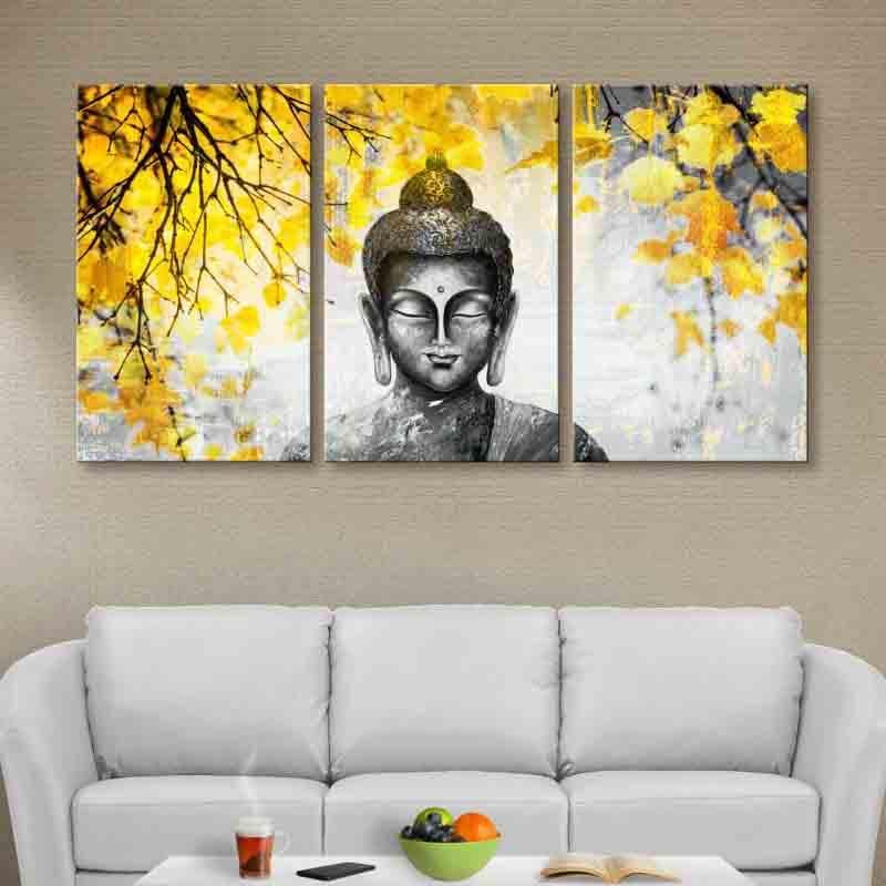 Serenity Cotton Canvas Wall Art - Set Of Three