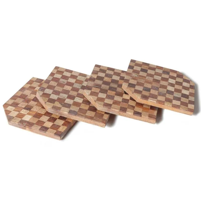 Timber Grid Coaster - Set Of Four media 4