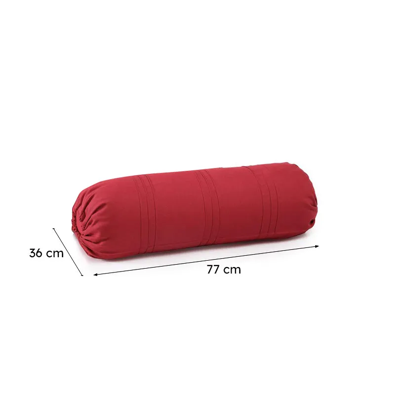 Swayam Red Comfort Bolster Cover - Set Of Two media 6