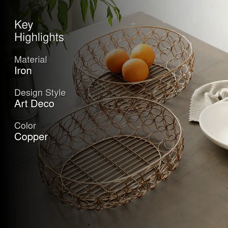 Lusia Fruit Basket (Copper) - Set Of Two media 2