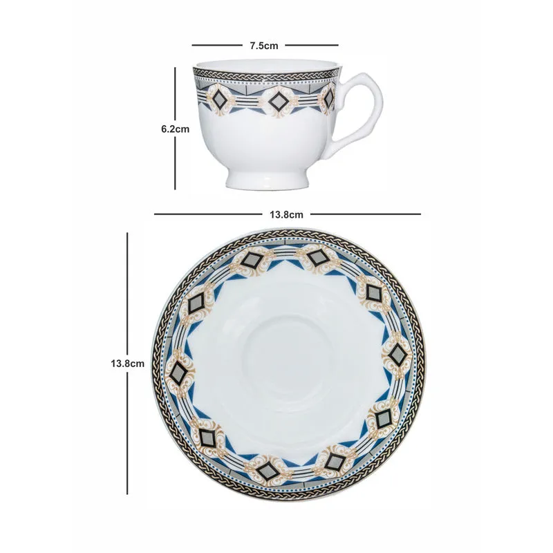 Sonaki Siso Ethic Cup & Saucer Set (170 ML) - Twelve Piece Set media 4