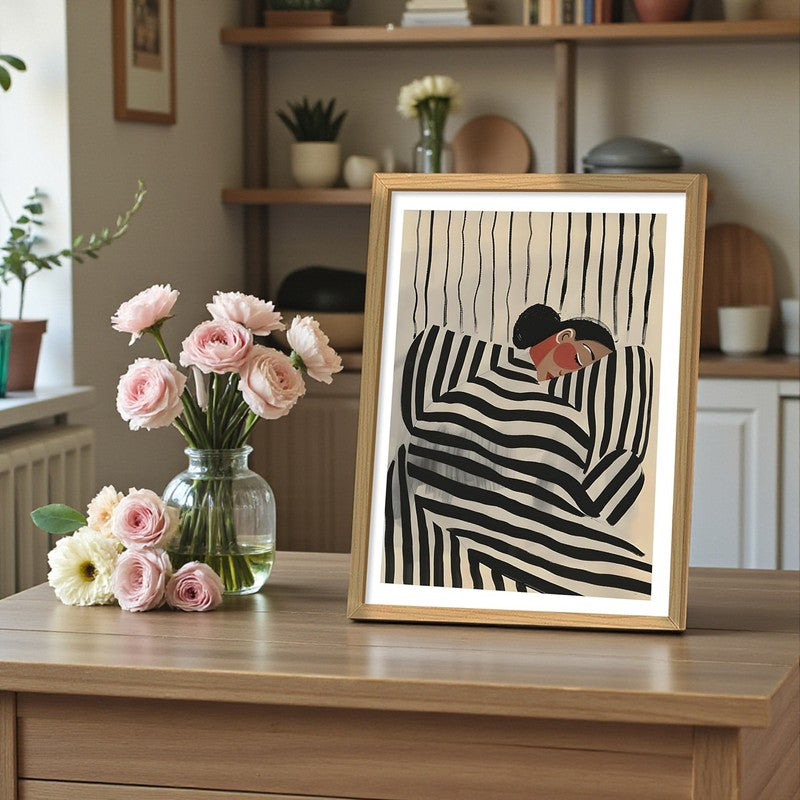 Striped Woman Wall Art media 2