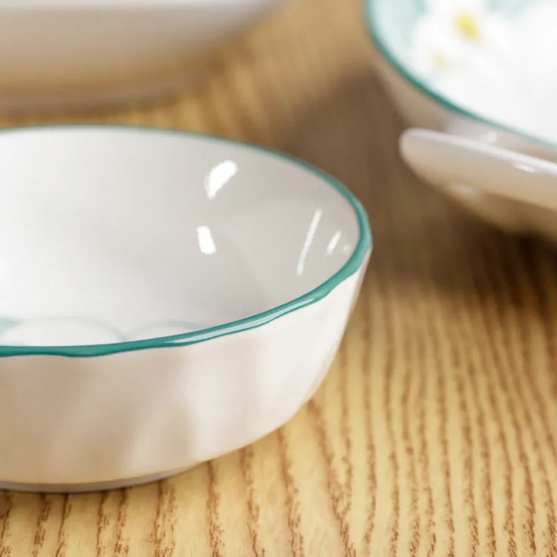 Ivory Rim Porcelain Platter - Four Piece Set media 4